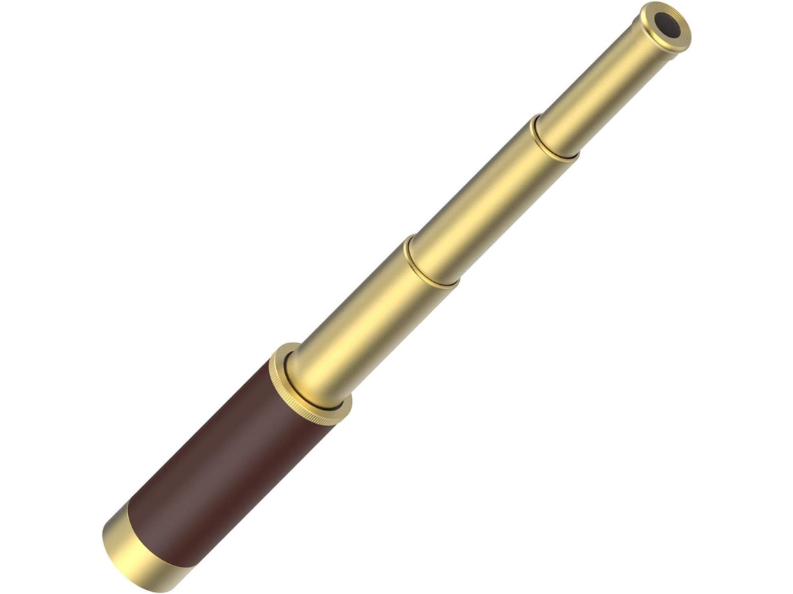 Telescópio Monocular Latão 25x30 Retrô Spyglass, Design Dobrável e Impermeável para Observação e Viagens CHRONUS (amarelo)