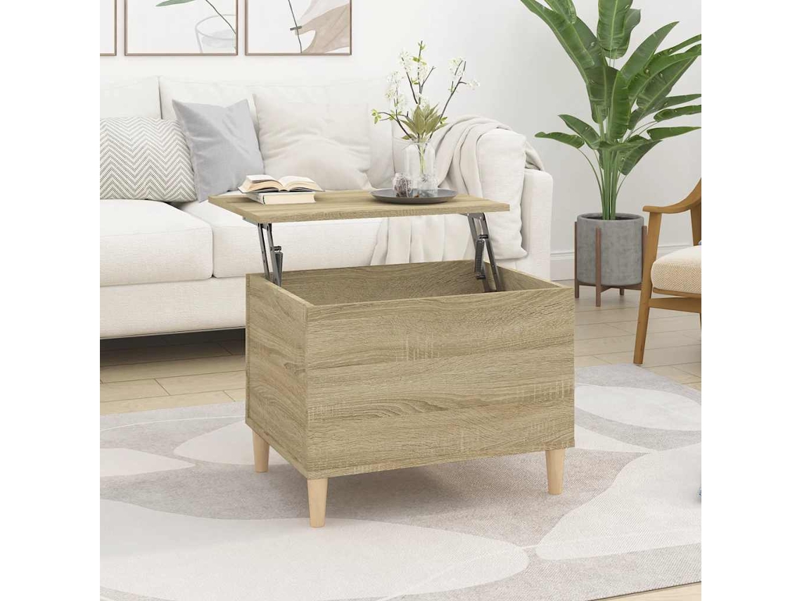 Vidaxl Mesa De Centro 60x44,5x45 Cm Derivados Madeira Carvalho Sonoma