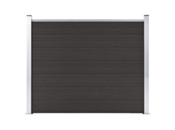 Fence Panel, Fence Panels Vidaxl Preto Wpc (n/a)