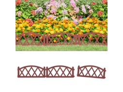 Vidaxl Bordas De Relvado 17 Pcs 10 M Pp Vermelho