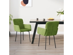 Vidaxl Cadeiras De Jantar 2 Pcs Veludo Verde-claro