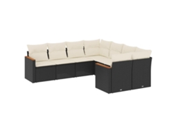 Garden Sofa Set, Garden Sofa Sets Vidaxl Preto Rattan / Vime (n/a)