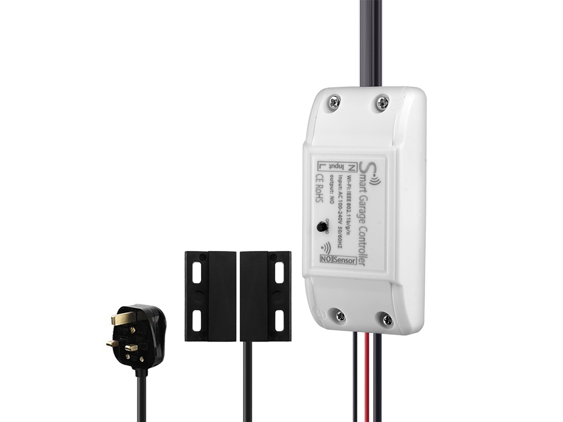 Controlador Inteligente De Portão De Garagem Wifi Com Aplicativo Móvel, Controle Remoto, Temporizador E Compatível Com Alexa E Home, Ifttt
