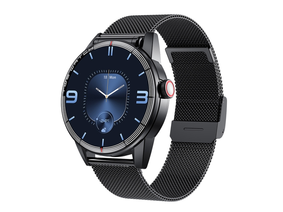 (aço Preto) Smartwatch Com Fone De Ouvido Bluetooth Tws 2 Em 1 E Tela Sensível Ao Toque Tft De 1,32 Polegadas
