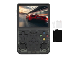 Console de Jogos Portátil R36s, Tela Ips 3,5 Polegadas, Joysticks 3d, Open Source, Preto Transparente. EOOCOO