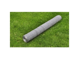 Vidaxl Rede De Arame P/ Galinheiro 25x0,5 M Aço Galvanizado Prateado
