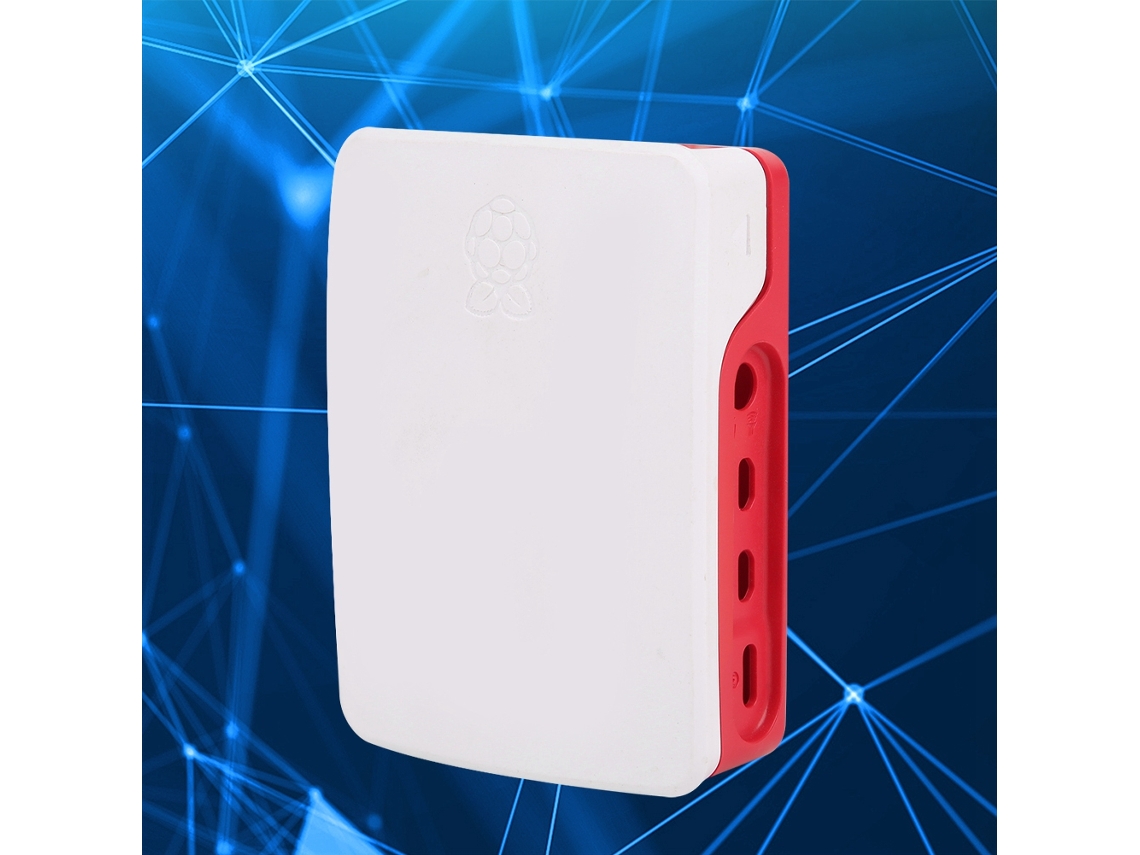 Capa Abs Protetora Para Raspberry Pi 4b Branco Vermelho