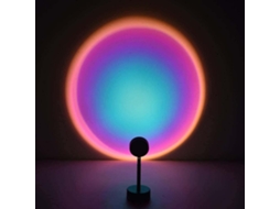 Lâmpada De Projeção Pôr Do Sol Em Led, Lâmpada De Pôr Do Sol Arco, Íris Com Rotação De 180 Graus, Iluminação Ambiente Romântica Usb Para Quarto