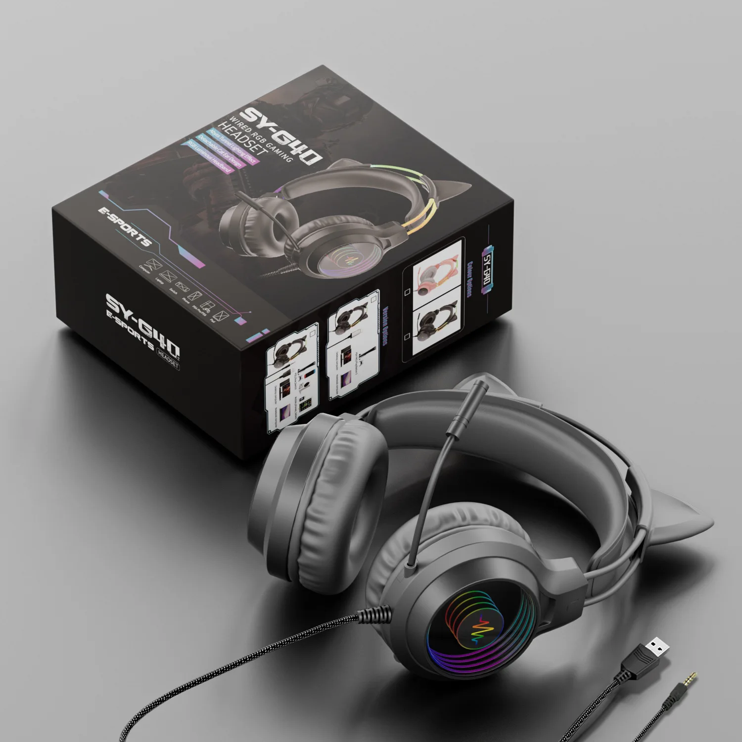 Circum-aurais Ouvido Fones com qualidade de som estéreo.