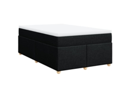 Cama com Molas/colchão 120x200 Cm Tecido Preto MAISON EXCLUSIVE