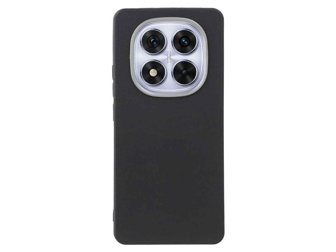 Capa De Couro Texturizada Tpu À Prova De Choque Para Xiaomi Redmi Note 14 Pro 5g / Poco X7 5g, Preta