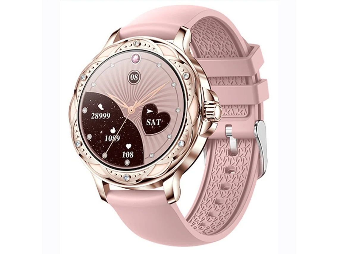 Smartwatch Feminino com Bluetooth, Monitoramento de Pressão Arterial e Frequência Cardíaca, Notificações e Atualizações Meteoro Bestvite