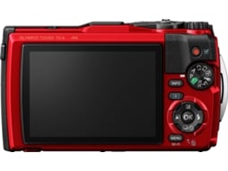 Máquina Fotográfica Compacta OLYMPUS TG-6 (Vermelho - 12 MP - ISO: 100 a 12800 - Zoom Ótico: 4x) — Resistente a água (15mts), queda (2mts), subaquática, Macro e Macro Microscópio, Prioridade a abertura, RAW, GPS, WIFI