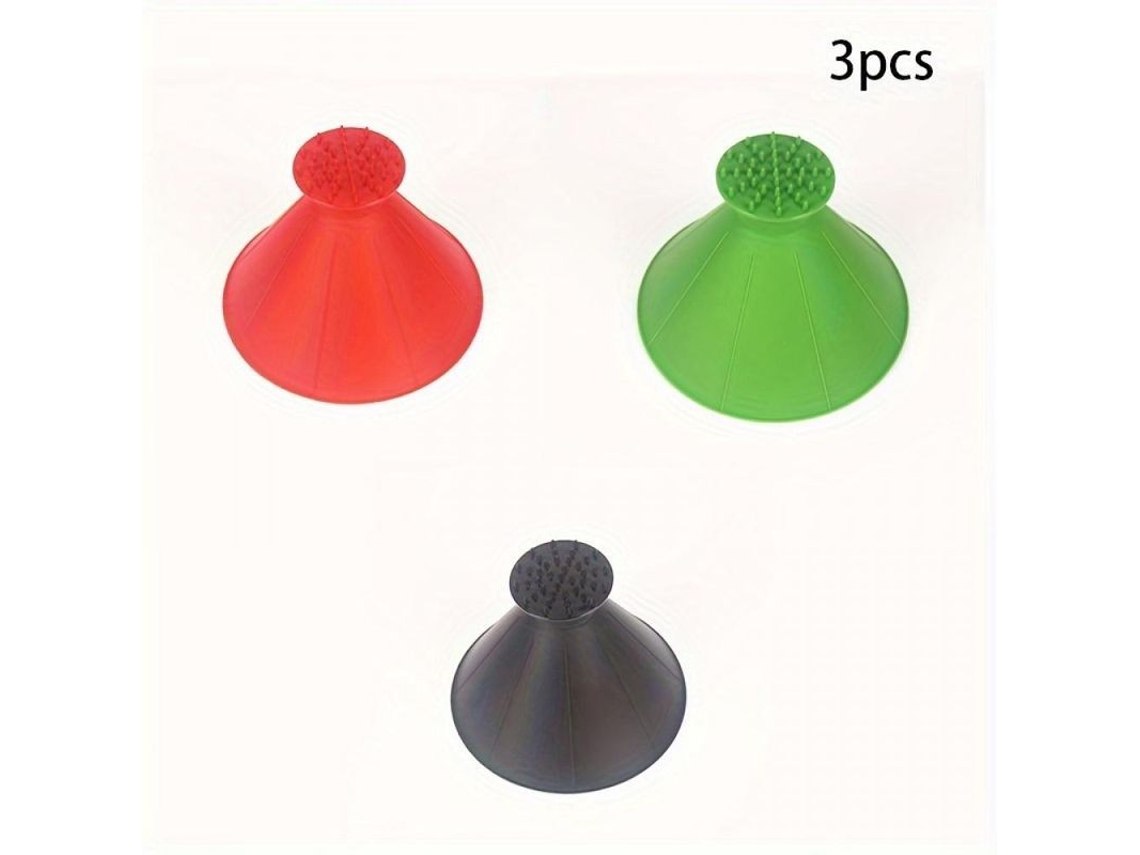Raspador de Gelo Nova Line para Parabrisas de Carro Cone Leve de Plástico Ferramenta Multifuncional 3pcs S/MARCA