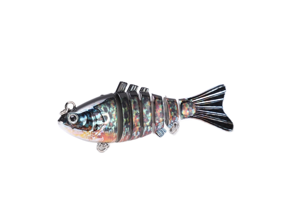 Isca Artificial Multiarticulada para Pesca com 2 Anzóis