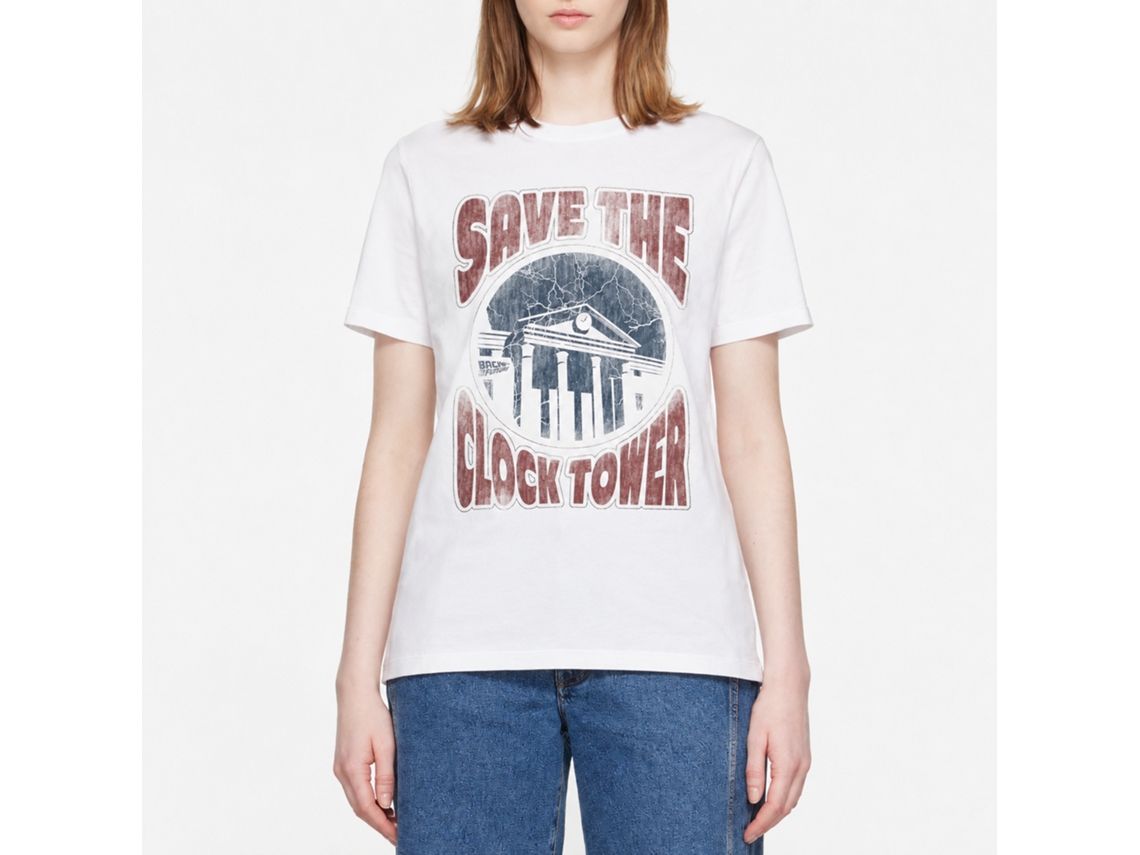 Rockinstone Back To The Future Movie Saves The Day White Adult T-shirt Size:xxl