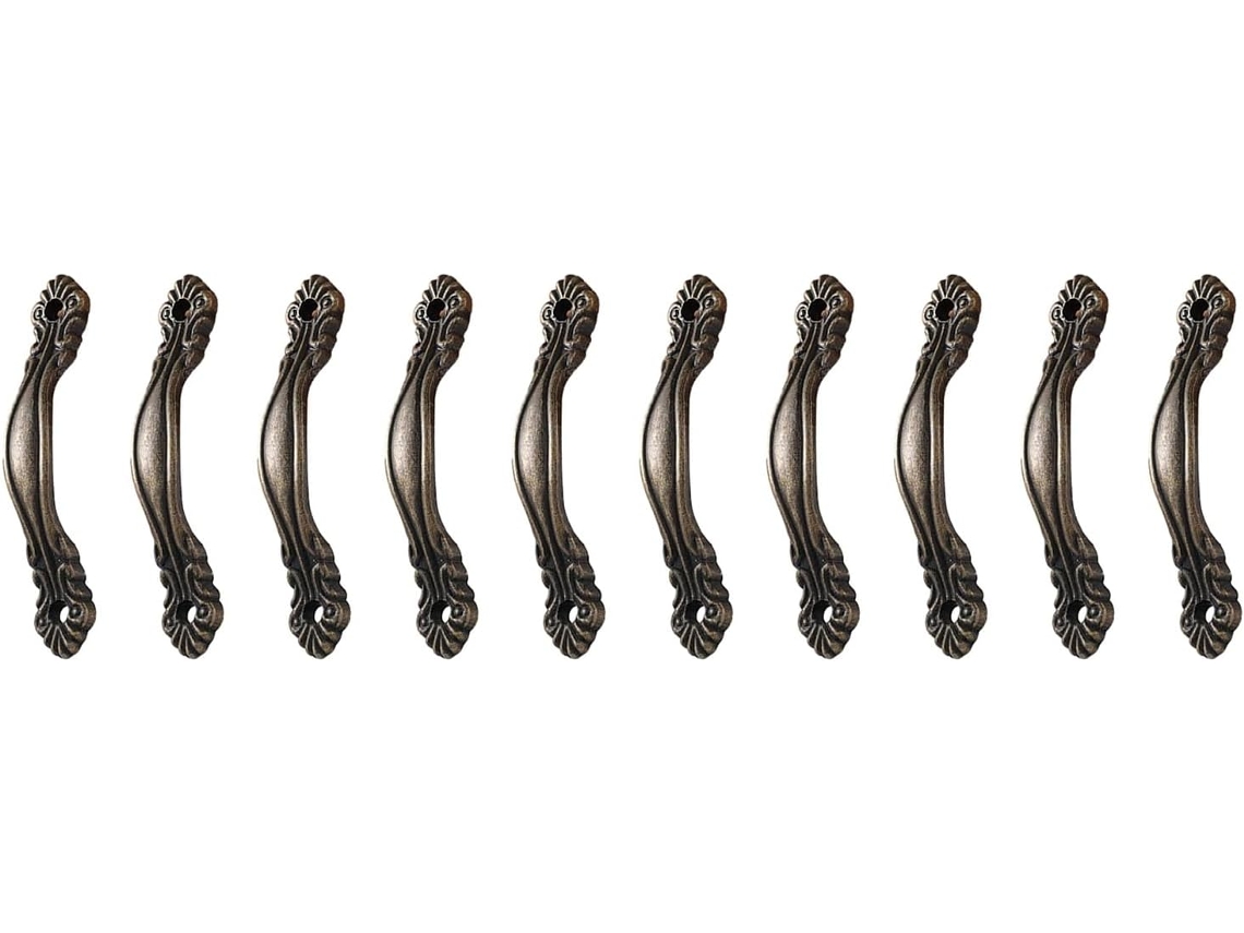 Puxadores de Gaveta CHABERLU, estilo antigo, metal, duráveis, 10 peças para caixas
