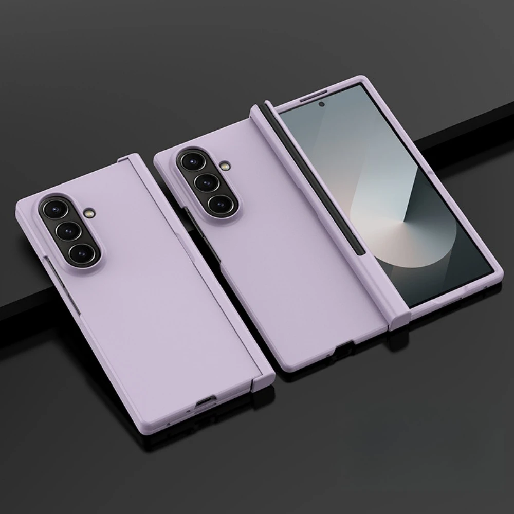 (rosa, Galaxy Z Fold6) Capa De Luxo Em Policarbonato Com Toque Suave E Compartimento Para Caneta Stylus