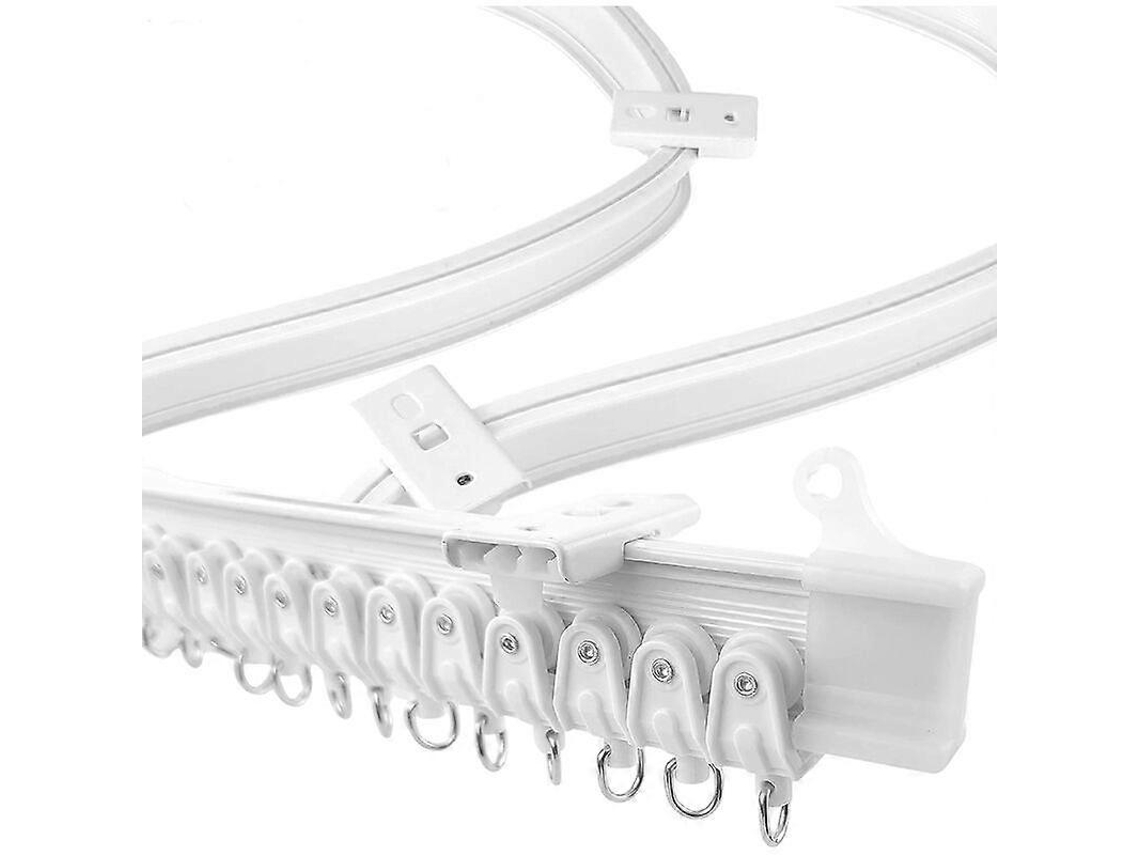 Rebe varilla de Cortina Flexible Extensible 5 Metros, Rail de Cortina para Separador de Habitaciones