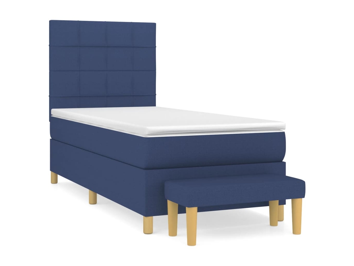 Box Spring Bed, Box Spring Beds Vidaxl Azul Tecido (90 X 200 Cm)
