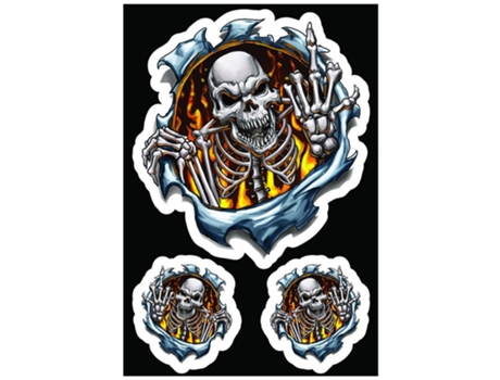 Autocolantes LETHAL THREAT Finger Skull Lt55072