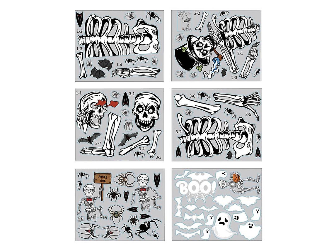 1 Conjunto de Adesivos para Janela de Halloween ALLINLESS