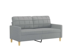 Sofá de 2 lugares VIDAXL Cinzeto Tecido (140 cm)