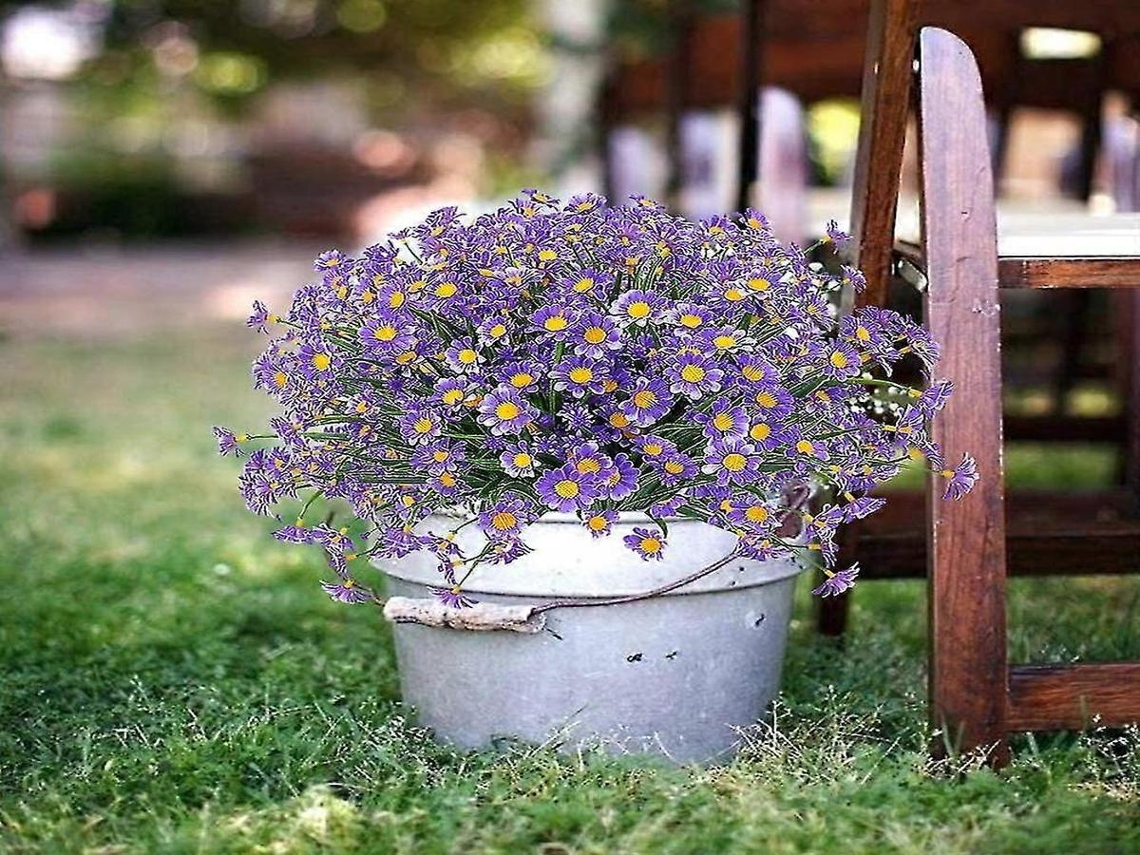 Guirlanda Artificial - 4 Peças - Branco, Verde, Plástico - Resistente Aos Raios Uv - Para Interiores E Exterior E Casamentos | Lurelia