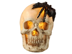 Lurelia Lâmpada De Esqueleto Halloween Assustador Em Resina Com Led Para Mesa E Casa