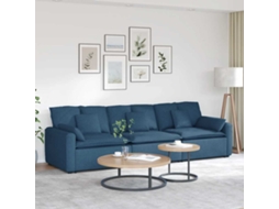 Vidaxl Sofá Modular Com Almofadas Azul