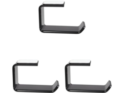 Conjunto De 3 Suportes Universais Para Fones De Ouvido Para Uso Embaixo Da Mesa
