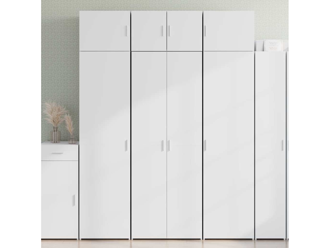 Vidaxl Armário Alto 70x42,5x185 Cm Derivados De Madeira Branco