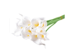 Laxiscreed Flor Artificial Calla Branca Com Toque Real Para Decoração Elegante