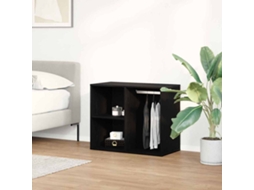 Vidaxl Gabinete De Maquiagem Carvalho Preto 80 X 40 X 65 Cm