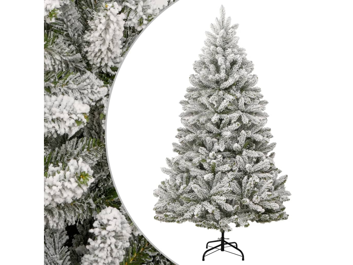 Artificial Hinged Christmas Tree, Artificial Hinged Christmas Trees Vidaxl Branco Pvc (ø 128 X 270 Cm)