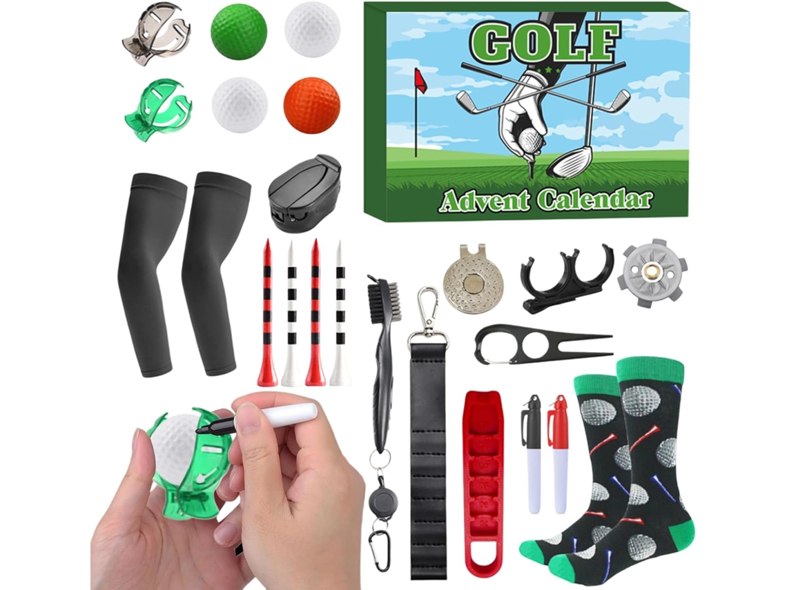 De Golfe 2025 Para Entusiastas, 24 Dias Com Coleção Para Homens, Calendário Do Advento De Natal, Pais