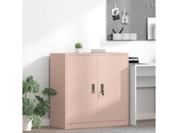 Vidaxl Armário De Arrumação Rosa 90 X 40 X 90 Cm Aço