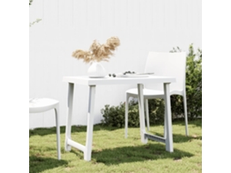 Vidaxl Mesa De Campismo 79x56x64 Cm Pp Aspeto Madeira Branco