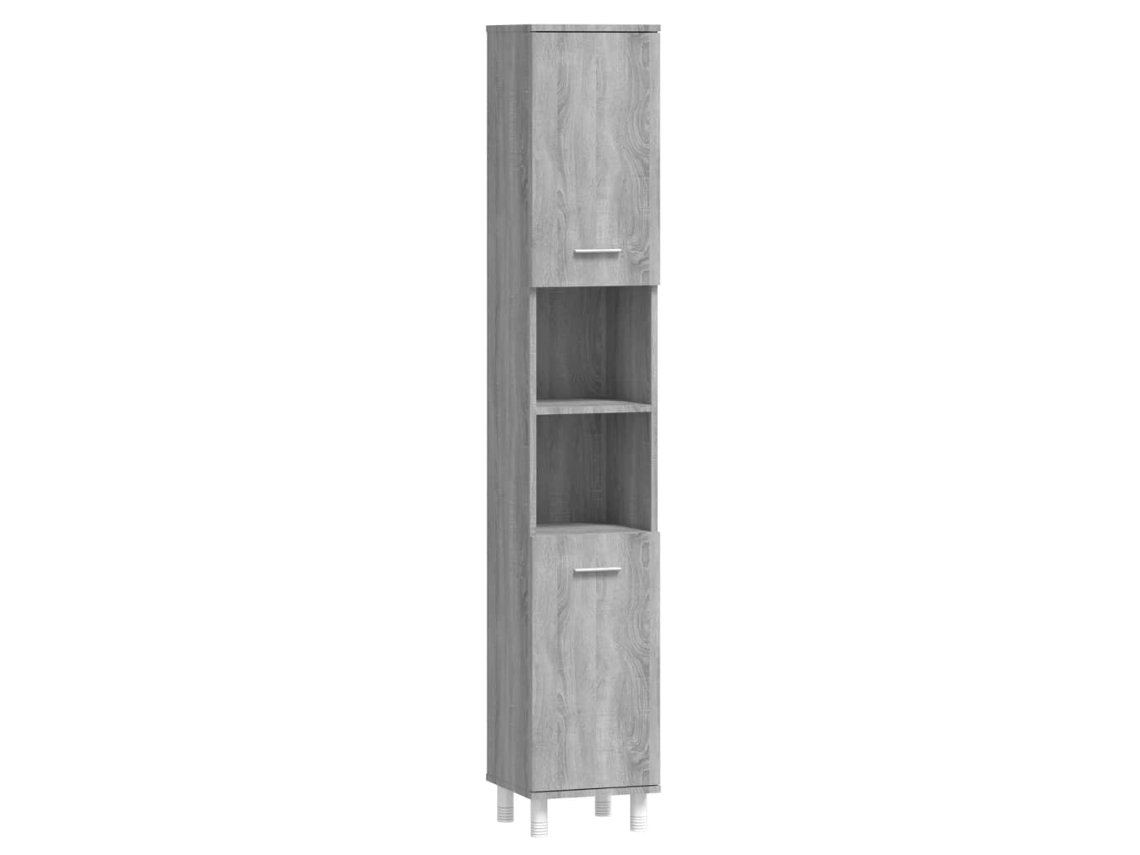 Bathroom Cabinet, Bathroom Cabinets Vidaxl Cinzeto Madeira Processada (n/a)