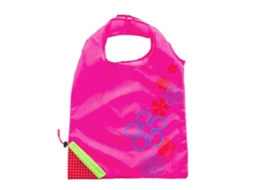 Sacola de Compras Dobrável, Reutilizável e Impermeável com Estampa de Morango. GOKOCO