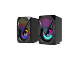 Caixa De Som Usb X2 Rgb 1 Unidade*