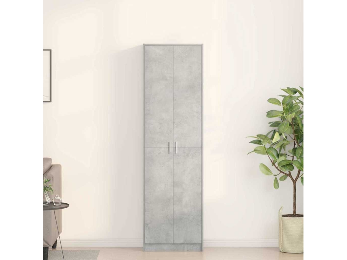 Vidaxl Guarda-roupa Cinzento 55 X 25 X 189 Cm Derivados De Madeira