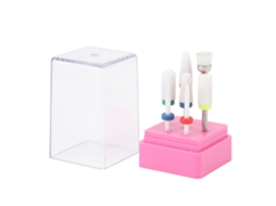 Kit De 7 Brocas De Lixa De Unhas Em Aço Tungstênio Com Estojo Para Manicure