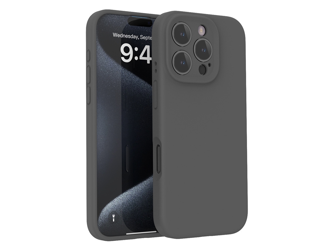 (charcoal Grey, Iphone 15 Pro Max) Caso De Telefone De Silicone Líquido Para A Série Iphone, Lente Totalmente Coberta Anti-queda