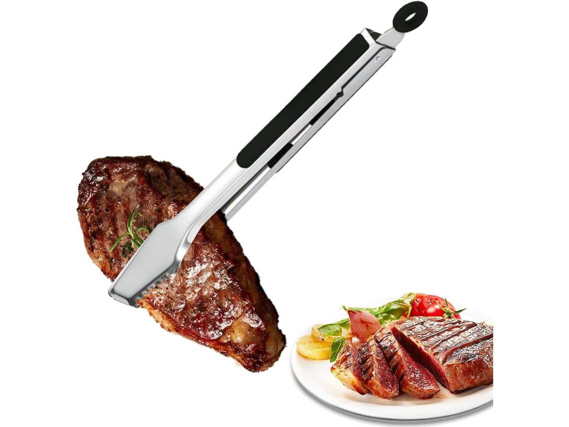 Pinça Para Churrasco Ao Ar Livre Pão Em Aço Inoxidável Utensílio De Cozinha Cozinhar, Grelhar E Assar Acessório Para