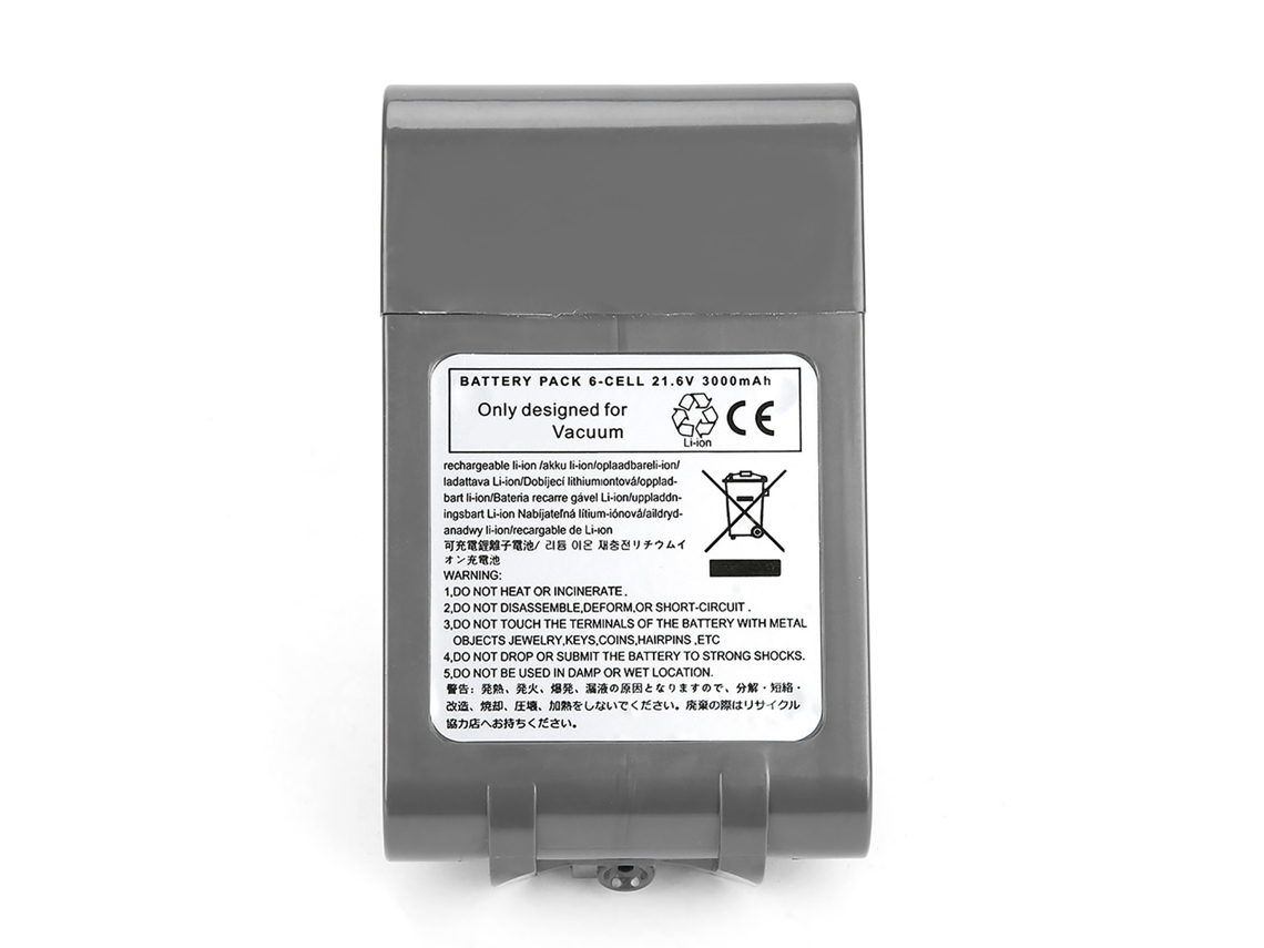 Bateria De Lítio Para Aspirador 21.6v 20a 3000mah Para Dc58 Dc62 Substituição Segura