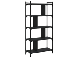Prateleira C/ 5 Prateleiras Derivados de Madeira Preto MAISON EXCLUSIVE (76x32x158 cm)