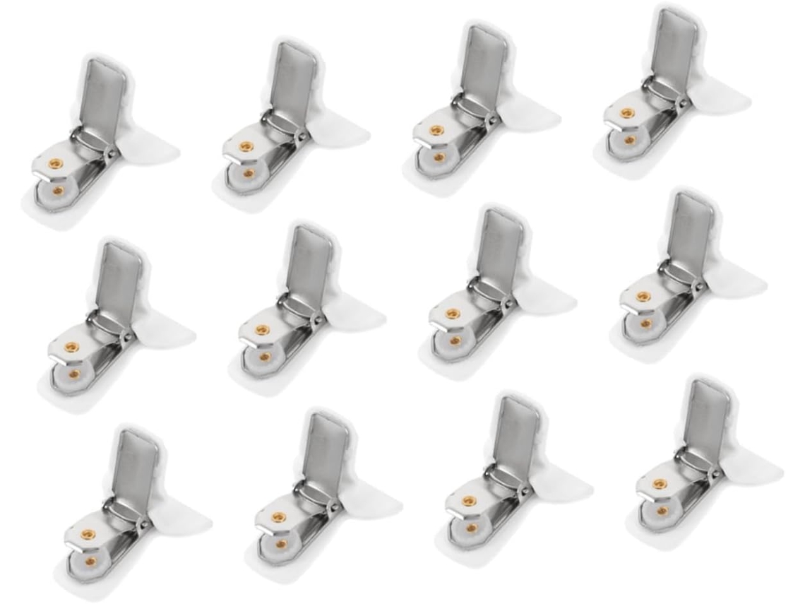 Conjunto Hemobllo com 12 prendedores para fixar edredons, com espuma e metal, antiderrapantes e fáceis de usar.