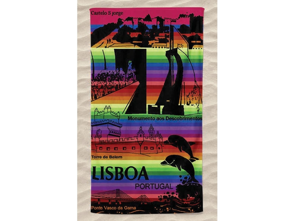 Toalha De Praia De Algodão Lisboa Colorida