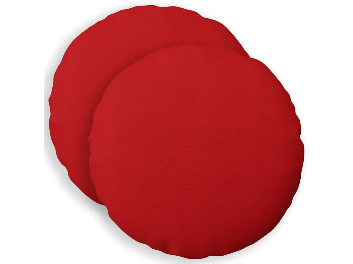 Vidaxl Almofada Com Travesseiro Heerlen 2 Unid. Vermelho Tecido